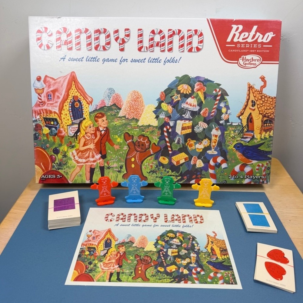 Candy Land Retro Series Board Game COMPLETE 2014 Hasbro Based on 1967 Game B2852